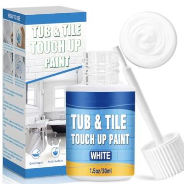 Imagem de Tinta para banheira e azulejo, caneta de retoque branca para bancadas, reparos de banheira, pias e eletrodomésticos, tinta de porcelana para qualquer ponto de arranhões