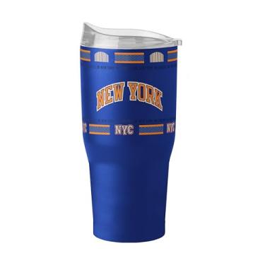 Imagem de FANMATS Copo de aço inoxidável NBA New York Knicks City Edition 850.5 g – Acabamento em pó de parede dupla isolado e durável - Design City Edition, mantém as bebidas quentes e frias por horas
