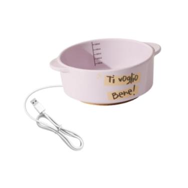 Imagem de ShengQuanHao Comedouro Externo Aquecido para Animais de Estimação, Comedouro para Cães E Gatos, Bebedouro com água Quente Controlada Por Termostato para Pá, Roxo, 5.8 Cm de Altura