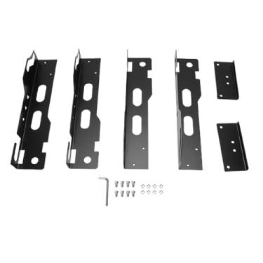 Imagem de aqxreight Ferramenta de Alinhamento de Roda Placas de Ferro Medição Precisa Segura Anti Gota Sulco Roda Toe Alinhamento Ferramenta para Carro Sedan Suv (Preto fosco)