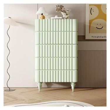 Imagem de Cômoda de gaveta de quarto - de gavetas com armazenamento para organizadores de armário de quarto e armário para corredor, torre de armazenamento de entrada (verde, 75 x 40 x 120 cm)