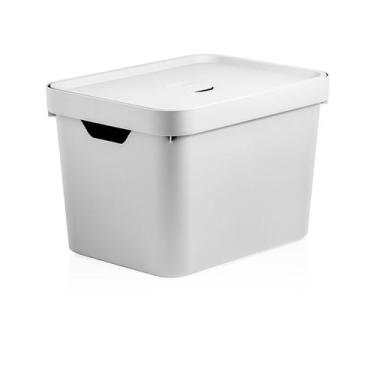 Imagem de Caixa Organizadora Cube com Tampa Branca M 18 LT CC450 - OU, U