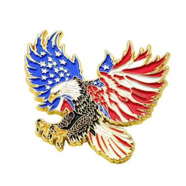 Imagem de Broche Pin American Bald Eagle Patriotic USA Flag Wings - Yiweisai