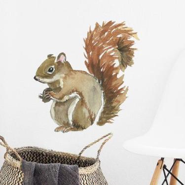 Imagem de Adesivos de parede Cute Squirrel Self-Adhesive PVC 29x30cm - yiweisai