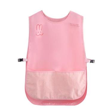 Imagem de Avental impermeável estilo colete rosa para mulheres 72x50cm poliéster