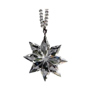 Imagem de Pingente De Carro Em Cristal Transparente Em Forma De Floco De Neve, D