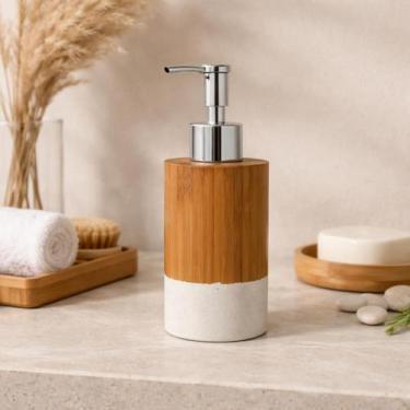 Imagem de Dispenser Sabonete Líquido Minimalista Bambu Lavabo Clean - Btc