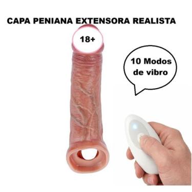 Imagem de Capa Extensora De Silicone Aumenta e Engrossa Possui Vibração , Glande