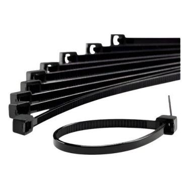 Imagem de Abraçadeira De Nylon 30cm X 4,5mm Preta 100unid Preto - LCA Inteligênc
