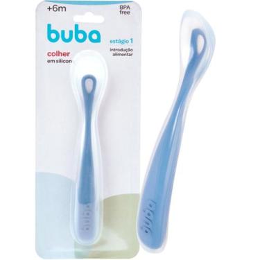 Imagem de Buba Colher em Silicone Azul-Escuro Para Bebê 22366 - Buba