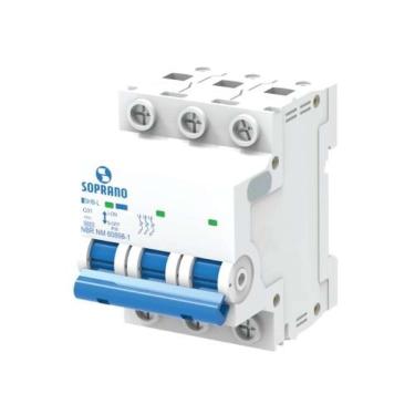 Imagem de Disjuntor 6K Branco 3 X 63A para Proteção Contra Sobrecarga e curto-circuito IP20 Soprano