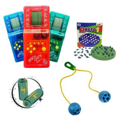 Imagem de Mini Game Retro + Pilha + Jogo Resta 1 + Bate Bate - WELLMIX