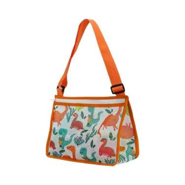 Imagem de Bolsa De Praia Dobrável Para Crianças, Tote De Malha Para Armazenament