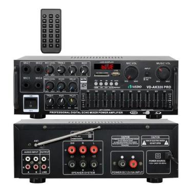 Imagem de Amplificador HiFi 2.1 AK326Pro Bluetooth 150W RMS  Som Estéreo Potente