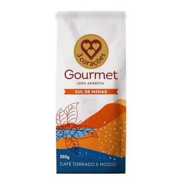 Imagem de Café Torrado e Moído Sul de Minas Gourmet 3 Corações Pacote 250g