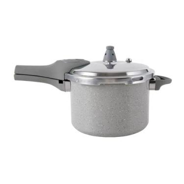 Imagem de Panela de Pressão Brinox 4.2L Indução Cerâmica Antiaderente Marble Ble
