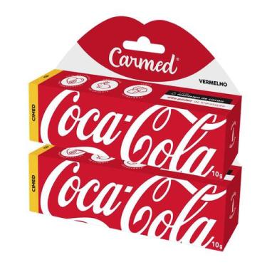 Imagem de Kit 2 Und Hidratante Labial Carmed Coca-Cola Vermelho 10g