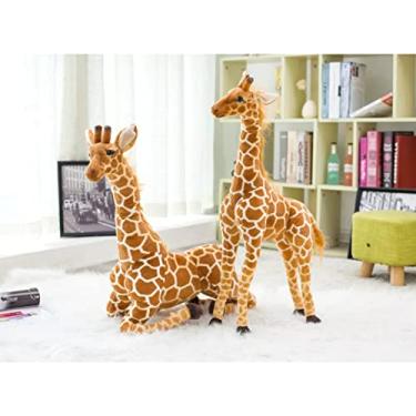 Imagem de suhang 1 Peça Enorme Girafa Bonito Da Vida Real Brinquedos de Pelúcia Bicho de Pelúcia Boneca Macia Presente de Aniversário