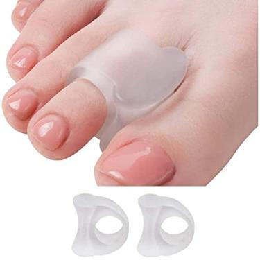 Imagem de Palmilhas separadoras de dedos de gel, alívio de joanete, gel para alívio de joanetes, separação de anéis, hallux valgus, almofada de correção para cuidados com os pés, bico ortopédico,