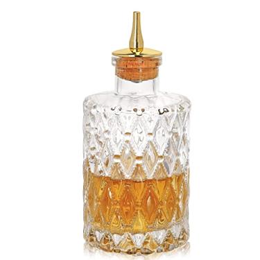 Imagem de Garrafa amarga – Garrafa de grão de joia para coquetéis, 170 ml, parte superior de metal, ótimo para bartender, bar doméstico – KJP11 (grão de joia 175 ml)