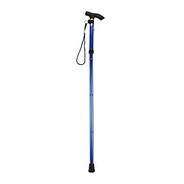 Imagem de Tingpai Liga de alumínio Folding Cane Mão Portátil Bengala Trekking Caminhadas Va s Não-deslizamento 4 Seção Ajustável Bastões com Punho Confortável