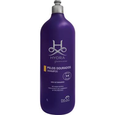 Imagem de Shampoo Pet Society Hydra Groomers Pelos Dourados para Cães e Gatos - 1 Litro