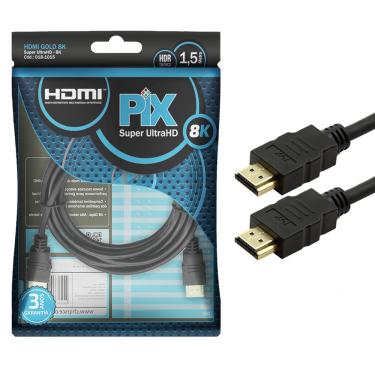 Imagem de Cabo Hdmi 1,5 Metros 8k 120hz 3d Ultrahd 7680x4320 Dinâmico