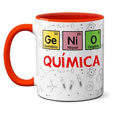 Imagem de Caneca Química Fórmula Da Cafeína Professores Gênios (Vermelha)