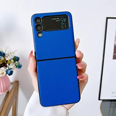 Imagem de Capa de telefone de cor sólida de luxo para Samsung Galaxy Z Flip 3 4 5G Zflip3 Zflip4 Z Flip3 Flip4 Capa à prova de choque, A, para Z Flip 4