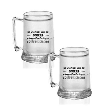 Imagem de Kit 2 Canecas Gel Personalizadas Se Chorei ou se Sorri