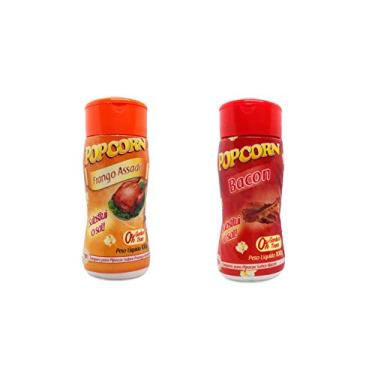 Imagem de Temperos P/ Pipoca Popcorn Cx 12 Frascos. 6 Frango Assado - 6 Bacon