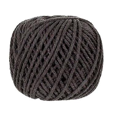 Imagem de Corda de algodão colorida – Corda de 4 mm de diâmetro e 50 m de comprimento que vem em carretéis – Ótimo para artesanato faça você mesmo – Faça macramê feito à mão – Macio ao toque e super versátil (cinza)