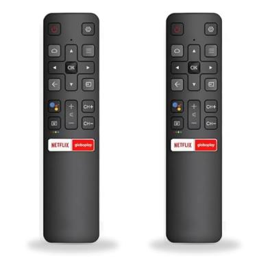 Imagem de Kit 02 Controle Remoto Compatível com TCL SEMP Smart TV Teclas Netflix Globoplay