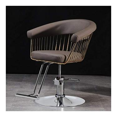 Imagem de Cadeira de salão de corte de cabelo cadeira de tatuagem cadeiras de barbeiro para salão de beleza cadeira de barbeiro giratória moda barbearia salão de cabeleireiro estilo equipamento de beleza (cor: