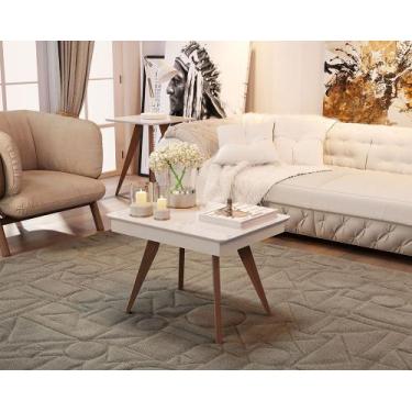 Imagem de Mesa de Centro Classic  Pés de Eucalipto Maciço Off White Móveis Decor