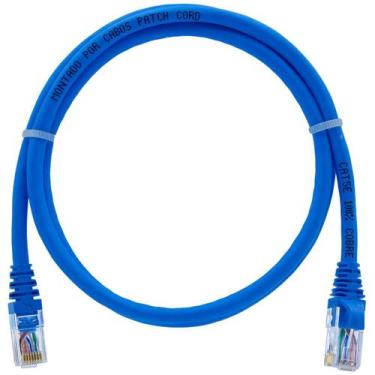 Imagem de Cabo De Rede 1 Metro Patch Cord Cat5e UTP 100% Cobre Furukawa Azul - C