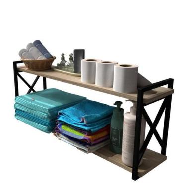 Imagem de Prateleira Industrial 20x60cm com Madeiras e Parafusos Incluídos - Ome