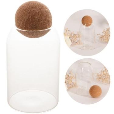 Imagem de Pote Porta Mantimento Vidro Com Tampa Esfera Rolha Clean 800ml - Lyor