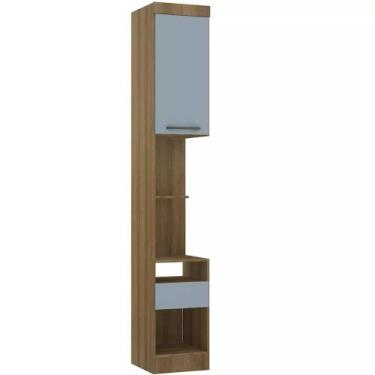 Imagem de Mesa de Cabeceira Alta 38cm 1 Porta e 1 Gaveta Paris Luciane Móveis, A