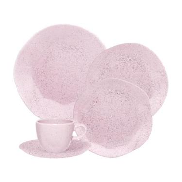 Imagem de Aparelho de Jantar Chá 20 Peças Oxford Redondo Cerâmica Rosa Pink Sand