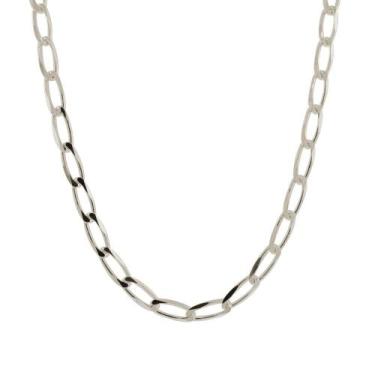 Imagem de Cordão Rommanel Elo Groumet Longo Prata 925 830104, 60, Prata