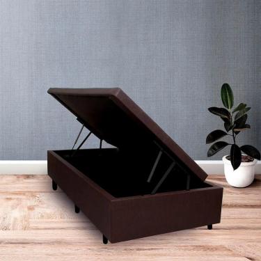 Imagem de Cama Box Baú Solteiro Blindado 88x188x40 cm