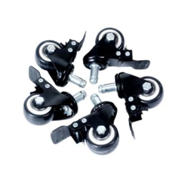 Imagem de Esquirla 5 peças Cadeira de cadeira de escritório rodas de computador roda de cadeira de mesa fácil instalação resistente rodízios de móveis rodas rodas, com Freio