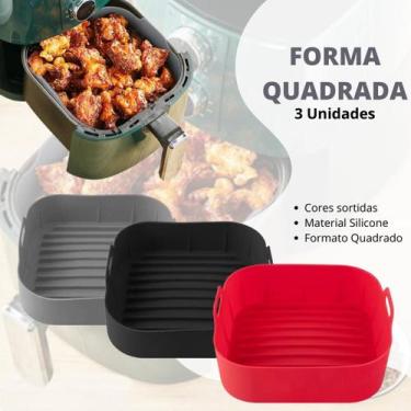 Imagem de Kit Forma Silicone Airfryer Micro-Ondas Reutilizável Waffle - Escolha 