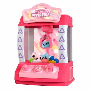 Imagem de Mini Máquina Infantil de Pegar - Garra Divertida Rosa - DM Toys