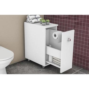 Imagem de Bancada Multiuso p/ Área Serviço Balcão BCM116 c/ 1 Gaveta Branco - Mo