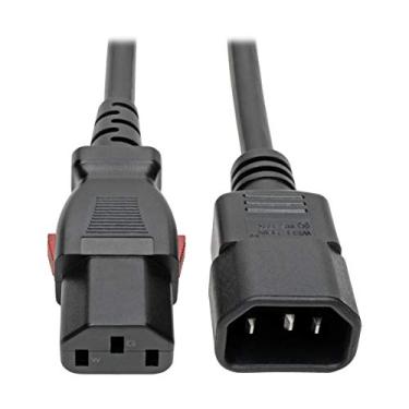 Imagem de Tripp Lite Extensão do cabo de alimentação do computador (C14 a C13 cabo), conector C13 de bloqueio, 10A, 100-250V, 18AWG, 9 pés (P004-L03)