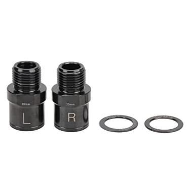 Imagem de Pissente Bike Pedal Extender 20mm Pedal Spacers Bicicleta Pedal Estendido Eixo Esquerda Direita Marcações Alloy Pedal Spindle Extender para Road Bike, Bicicleta Motocross (BLACK)