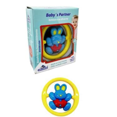 Imagem de Chocalho Bebê Coelho Baby Brinquedo Sonoro Primeira Infância Menino Me
