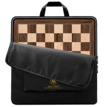 Imagem de Tabuleiro de xadrez A&A 18.875 Professional Wooden Walnut & Maple